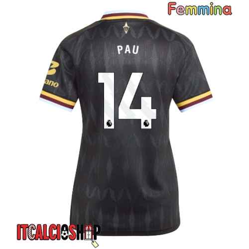 Aston Villa Pau Torres #14 Seconda Maglia Femmina 2026-27 Manica Corta